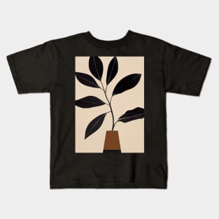 Minimalistic Plant in Pot Kids T-Shirt